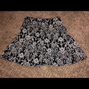Black Skirt with White Detailings